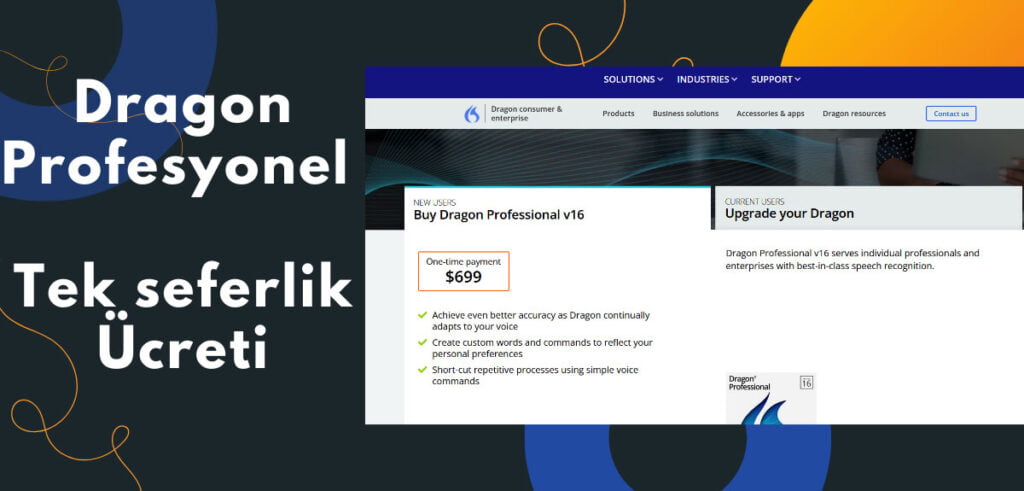 Videodaki sesi yazıya çevirme Uygulamaları - Dragon Profesyonel   Tek seferlik Ücreti