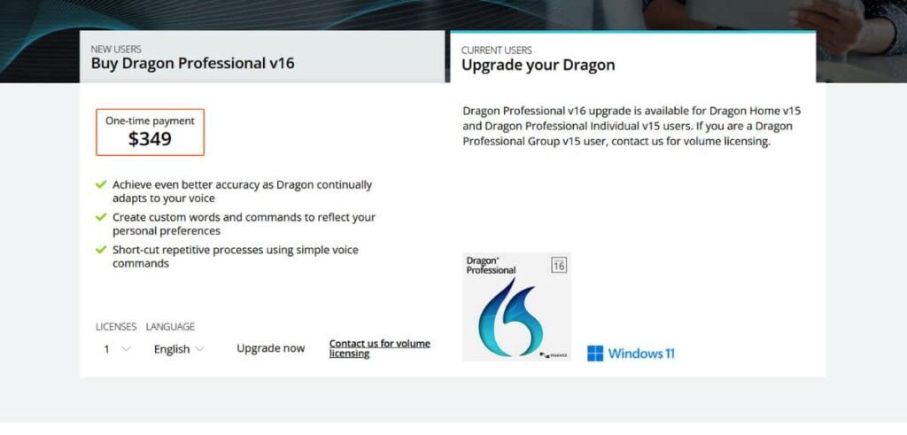 Dragon Professional- Upgrade